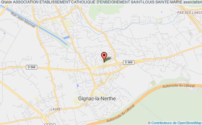 plan association Association Etablissement Catholique D'enseignement Saint-louis Sainte-marie Gignac-la-Nerthe