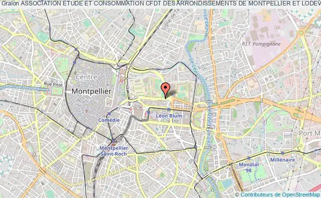 plan association Association Etude Et Consommation Cfdt Des Arrondissements De Montpellier Et Lodeve ( Asseco - Cfdt Montpellier Lodeve ) Montpellier