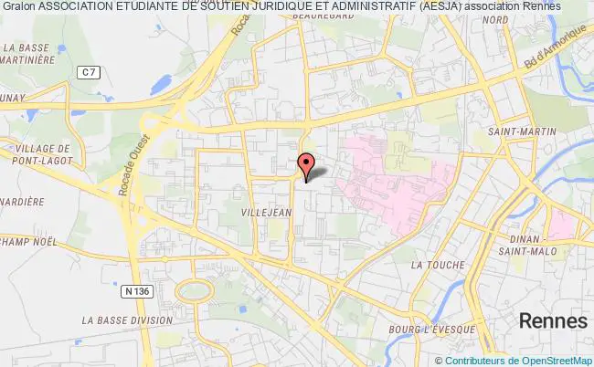 plan association Association Etudiante De Soutien Juridique Et Administratif (aesja) Rennes