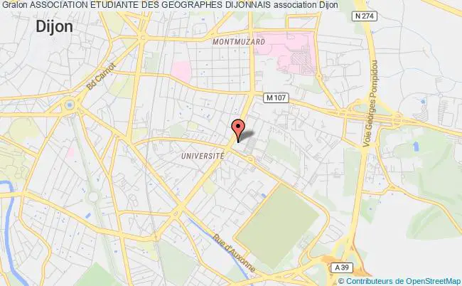 plan association Association Etudiante Des Geographes Dijonnais Dijon