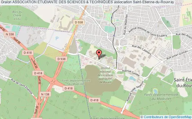 plan association Association Étudiante Des Sciences & Techniques Saint-Étienne-du-Rouvray