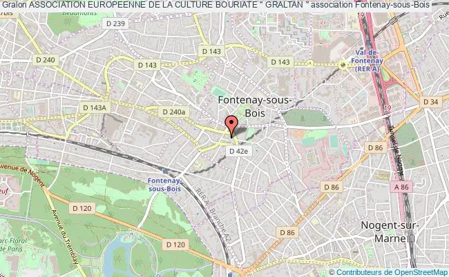 plan association Association Europeenne De La Culture Bouriate " Graltan " Fontenay-sous-Bois