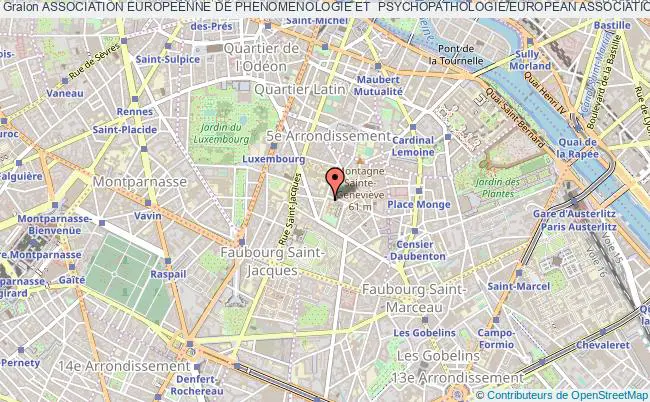 plan association Association Europeenne De Phenomenologie Et  Psychopathologie/european Association Of Phenomenology And Psychopathology (a.e.p.p/e.a.p.p.) Paris