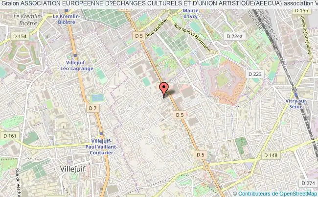 plan association Association EuropÉenne D?Échanges Culturels Et D'union Artistique(aeecua) Vitry-sur-Seine