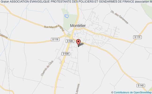 plan association Association Evangelique Protestante Des Policiers Et Gendarmes De France Montélier