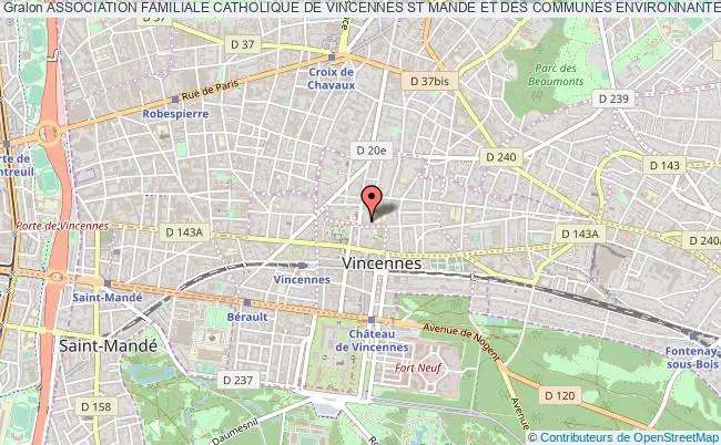 plan association Association Familiale Catholique De Vincennes St Mande Et Des Communes Environnantes Vincennes