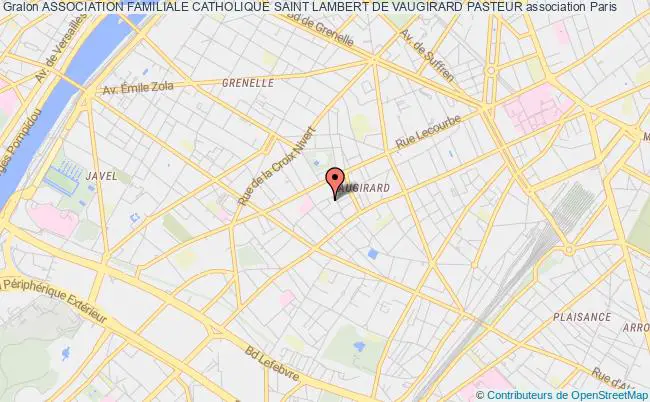 plan association Association Familiale Catholique Saint Lambert De Vaugirard Pasteur Paris