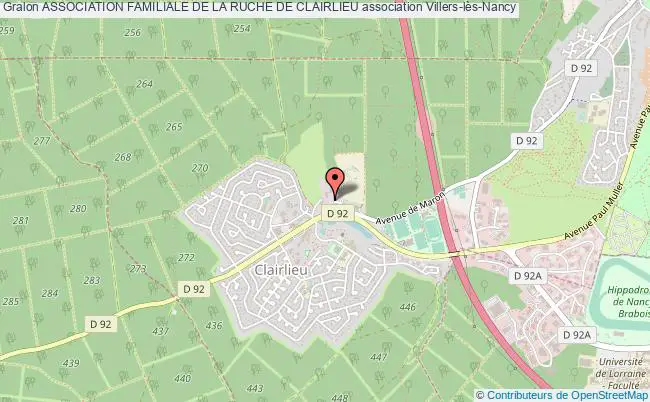 plan association Association Familiale De La Ruche De Clairlieu Villers-lès-Nancy Cedex