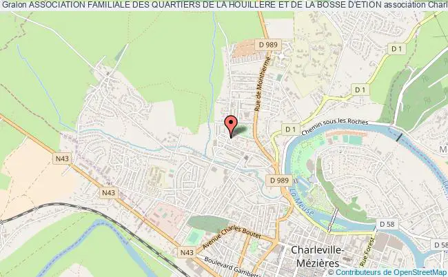 plan association Association Familiale Des Quartiers De La Houillere Et De La Bosse D'etion Charleville-Mézières