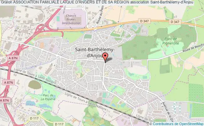 plan association Association Familiale Laique D'angers Et De Sa Region Saint-Barthélemy-d'Anjou