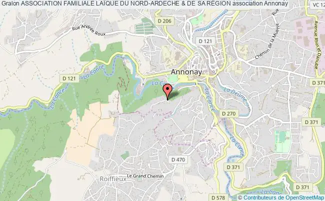 plan association Association Familiale LaÏque Du Nord-ardeche & De Sa RÉgion Annonay