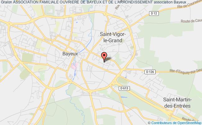 plan association Association Familiale Ouvriere De Bayeux Et De L'arrondissement Bayeux