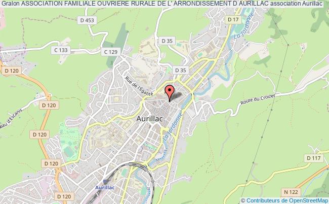 plan association Association Familiale Ouvriere Rurale De L' Arrondissement D Aurillac Aurillac