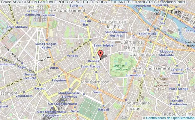plan association Association Familiale Pour La Protection Des Etudiantes Etrangeres Paris