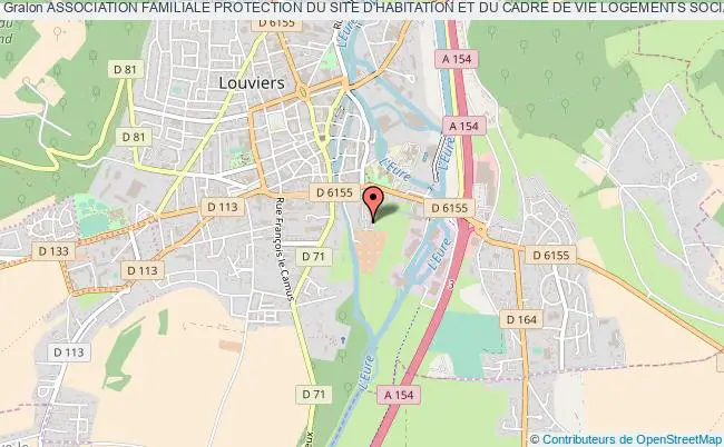 plan association Association Familiale Protection Du Site D'habitation Et Du Cadre De Vie Logements Sociaux (hlmgroupe3f) Louviers