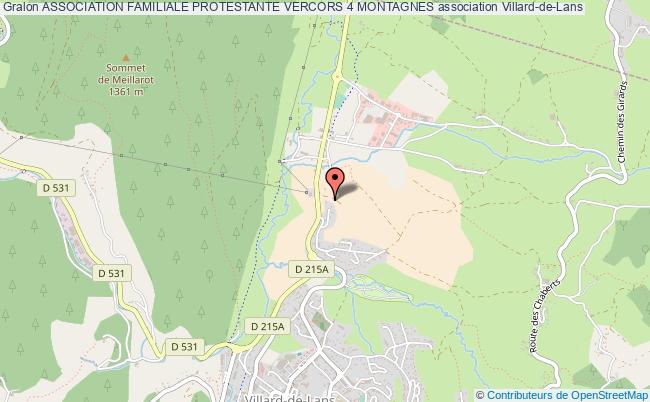 plan association Association Familiale Protestante Vercors 4 Montagnes Villard-de-Lans