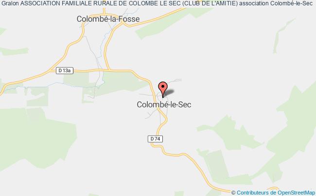 plan association Association Familiale Rurale De Colombe Le Sec (club De L'amitie) Colombé-le-Sec
