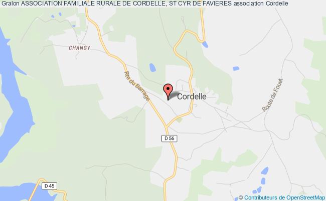 ASSOCIATION FAMILIALE RURALE DE CORDELLE, ST CYR DE FAVIERES