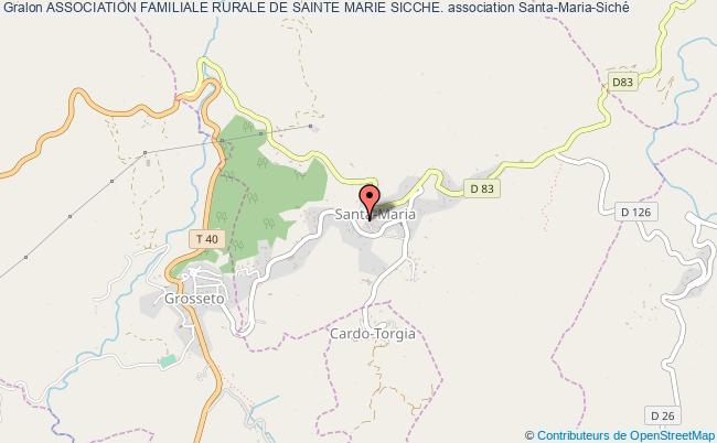 plan association Association Familiale Rurale De Sainte Marie Sicche. Santa-Maria-Siché