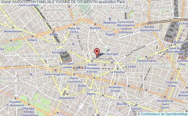plan association Association Familiale Yvonne De Coubertin Paris