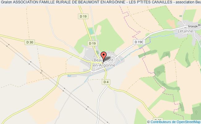 plan association Association Famille Rurale De Beaumont En Argonne - Les P'tites Canailles - Beaumont-en-Argonne