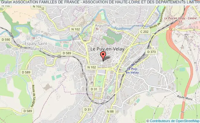 plan association Association Familles De France - Association De Haute-loire Et Des Departements Limitrophes Le Puy-en-Velay
