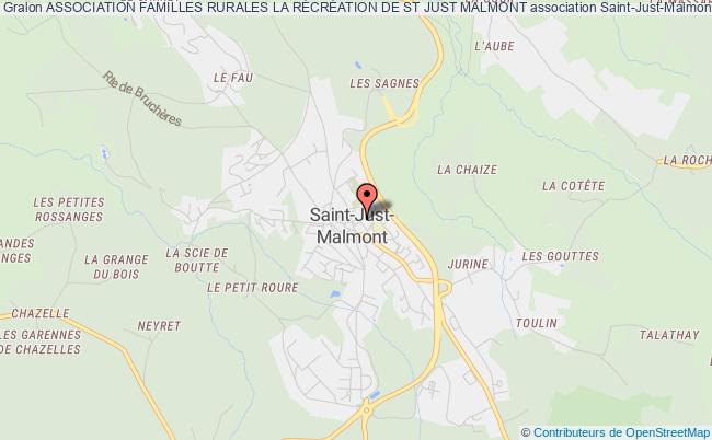 plan association Association Familles Rurales La RÉcrÉation De St Just Malmont Saint-Just-Malmont