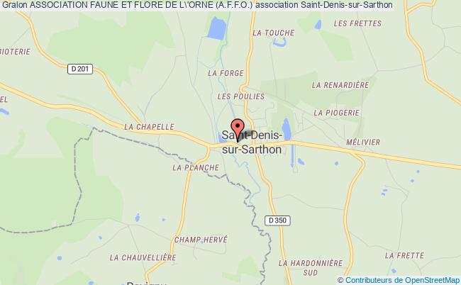 plan association Association Faune Et Flore De L\'orne (a.f.f.o.) Saint-Denis-sur-Sarthon