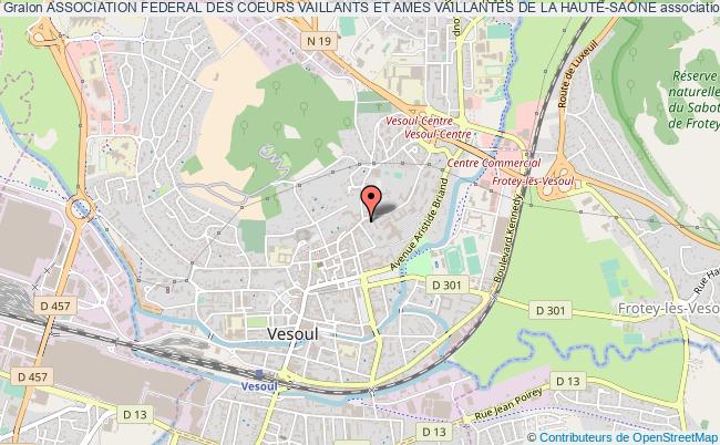plan association Association Federal Des Coeurs Vaillants Et Ames Vaillantes De La Haute-saone Vesoul