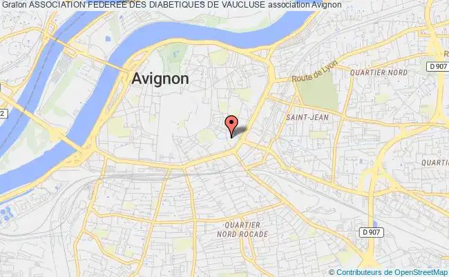 plan association Association Federee Des Diabetiques De Vaucluse Avignon