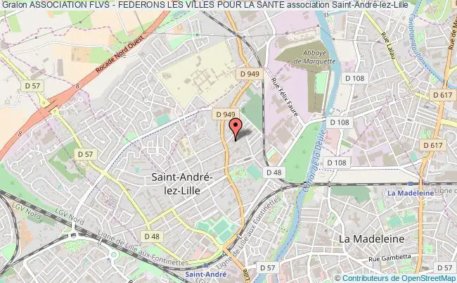 plan association Association Flvs - Federons Les Villes Pour La Sante Saint-André-lez-Lille