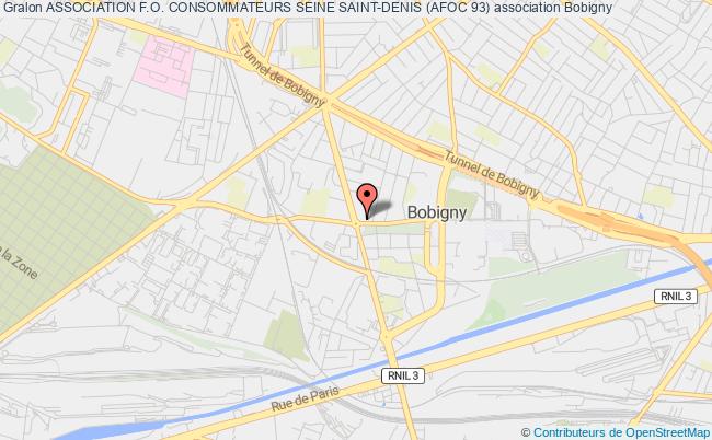 plan association Association F.o. Consommateurs Seine Saint-denis (afoc 93) Bobigny