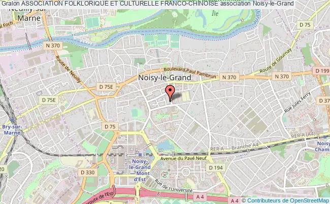 plan association Association Folklorique Et Culturelle Franco-chinoise Noisy-le-Grand