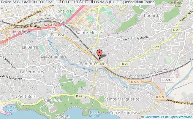 plan association Association Football Club De L'est Toulonnais (f.c.e.t.) Toulon