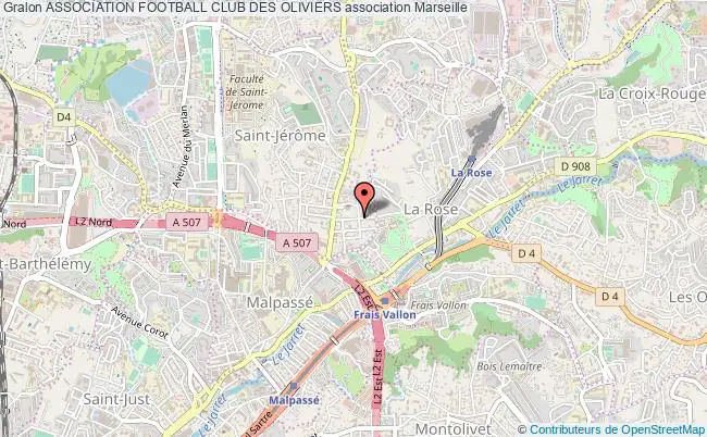 plan association Association Football Club Des Oliviers Marseille