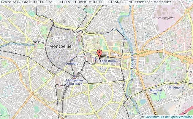 plan association Association Football Club VÉtÉrans Montpellier Antigone Montpellier