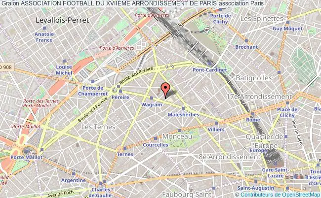 plan association Association Football Du XviiÈme Arrondissement De Paris Paris