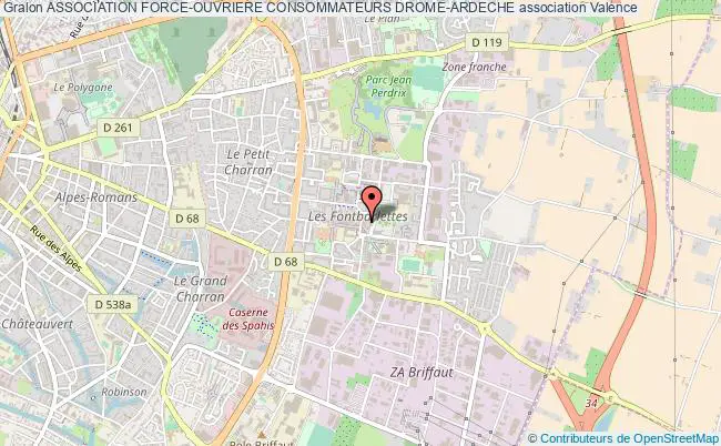 plan association Association Force-ouvriere Consommateurs Drome-ardeche Valence