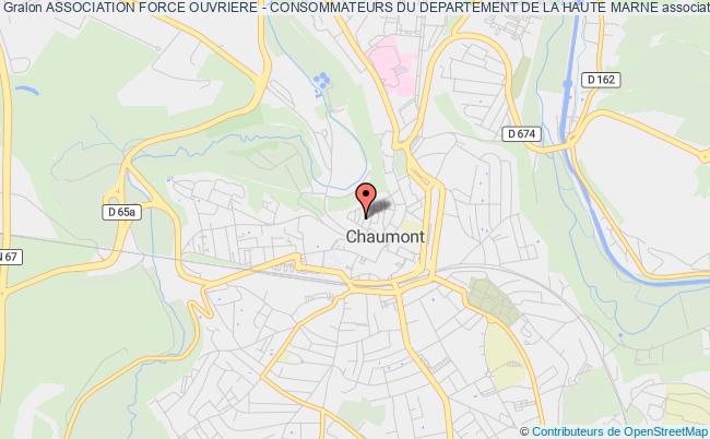 plan association Association Force Ouvriere - Consommateurs Du Departement De La Haute Marne Chaumont