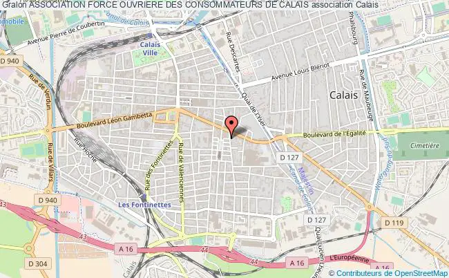 plan association Association Force Ouvriere Des Consommateurs De Calais Calais