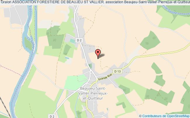 plan association Association Forestiere De Beaujeu St Vallier. Beaujeu-Saint-Vallier-Pierrejux-et-Quitteur