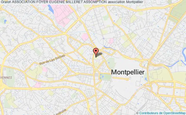 plan association Association Foyer Eugenie Milleret Assomption Montpellier