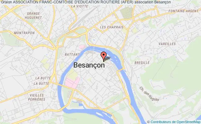 plan association Association Franc-comtoise D'education Routiere (afer) Besançon