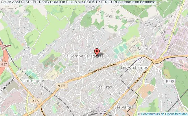 plan association Association Franc-comtoise Des Missions Exterieures Besançon