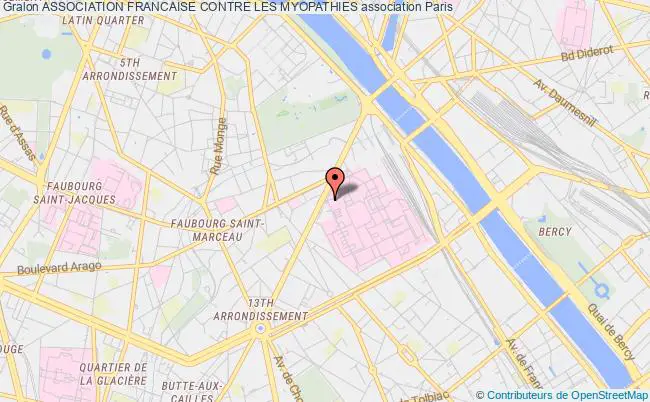 plan association Association Francaise Contre Les Myopathies Paris 13e