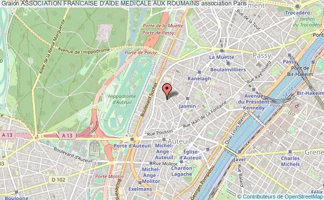 plan association Association Francaise D'aide Medicale Aux Roumains Paris