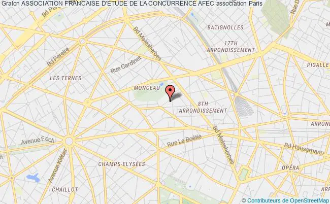 plan association Association Francaise D'etude De La Concurrence Afec Paris 8e
