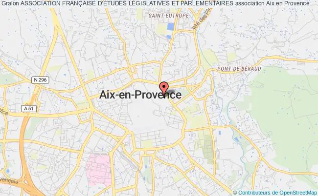 plan association Association FranÇaise D'Études LÉgislatives Et Parlementaires Aix-en-Provence