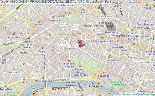plan association Association FranÇaise De Calcul Mental (a.f.c.m) Paris