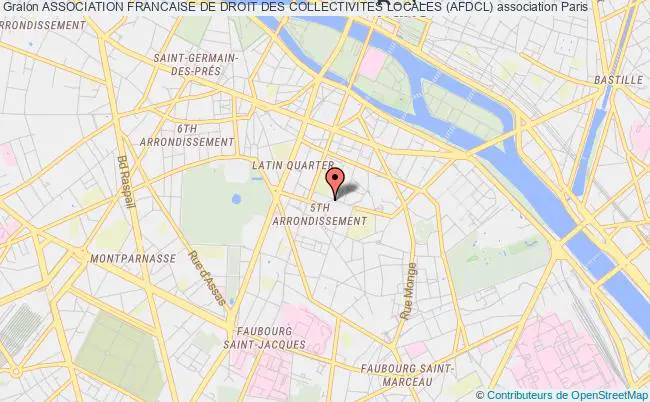 plan association Association Francaise De Droit Des Collectivites Locales (afdcl) Paris